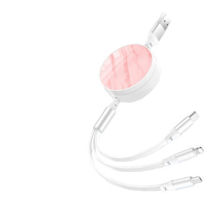 3 in 1 Retractable USB Data Cable-WY2097F